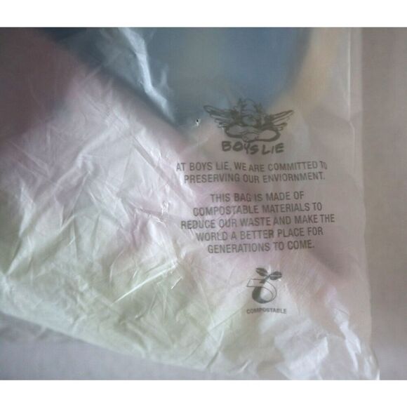 Boys Lie Women's Pink/Blue Cotton Candy Tie Dye Drawstring Bag w/Angel Sticker - Picture 8 of 8